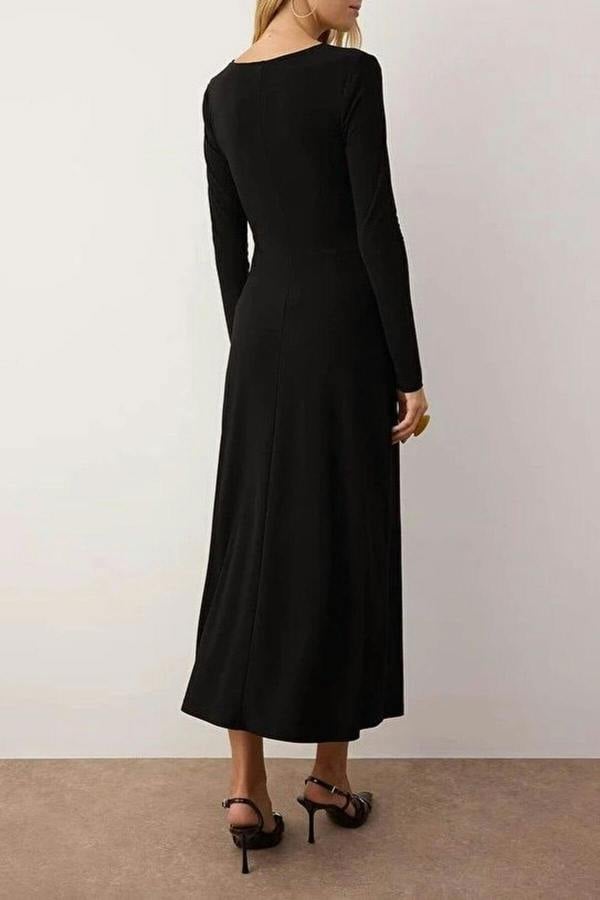 WOVCOR A-line Maxi Knit Dress with Accessories