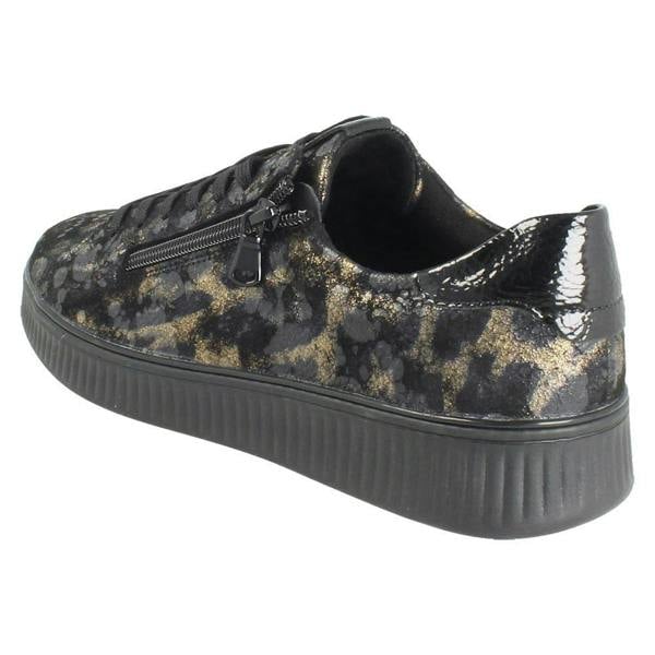 Remonte Ladies Remonte Floral Leaf Pattern Leather Trainers D2E02