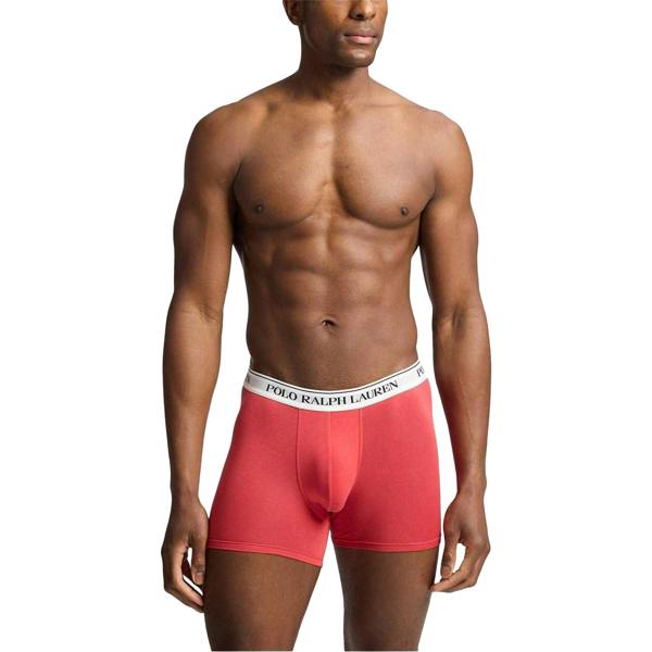 Ralph Lauren Mens Boxer Shorts (Pack of 3) - Black/Blue/Red - 