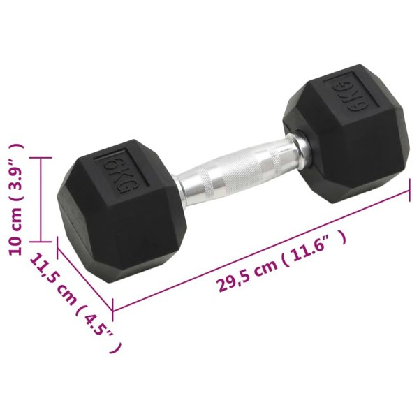 Berkfield Dumbbells 2 pcs 12 kg Cast Iron