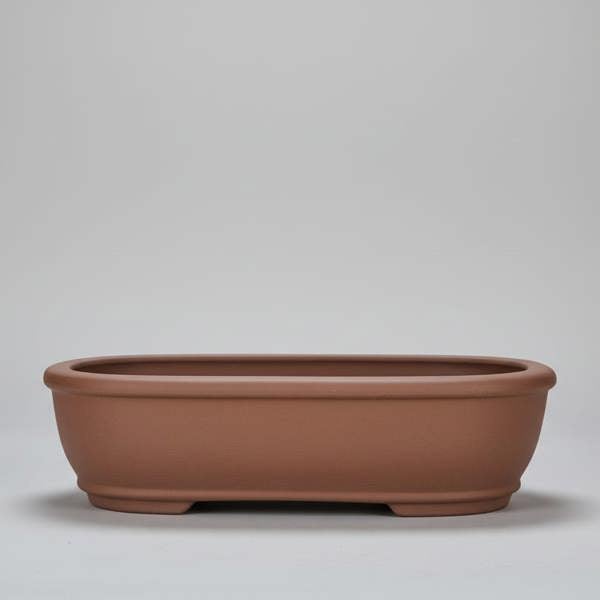 Yorkshire Bonsai 32cm Unglazed Bonsai Pot Oval | 32cm x 25cm x 9cm | Rectangle | Brown