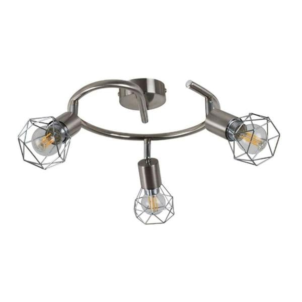 Pagazzi Lighting Arrigo 3 Light Satin Nickel Flush Ceiling Light