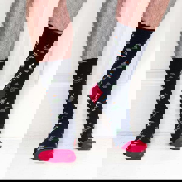 Jemsox 3 Pack Trees Design Organic Cotton Mens Socks Christmas Gift Set