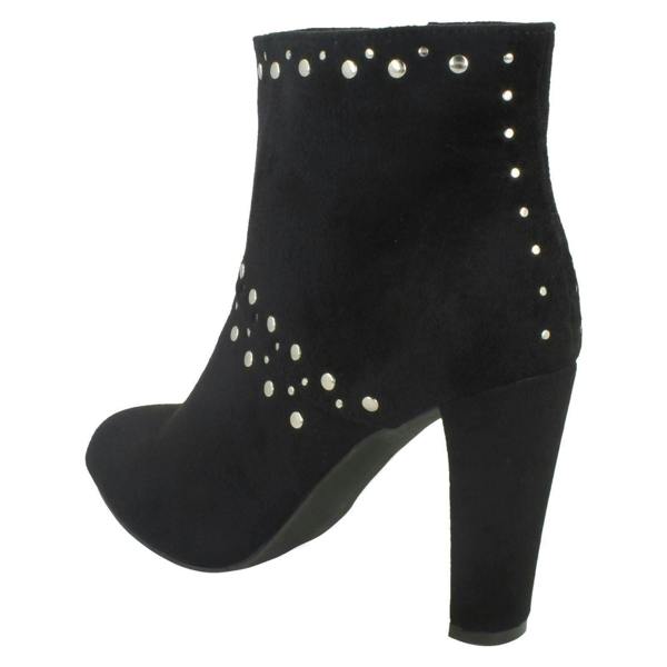 Anne Michelle Ladies Anne Michelle Studded Trim Ankle Boots