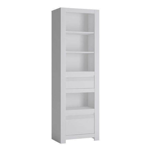 Furniture To Go Novi 2 Drawer Bookcase in Alpine White