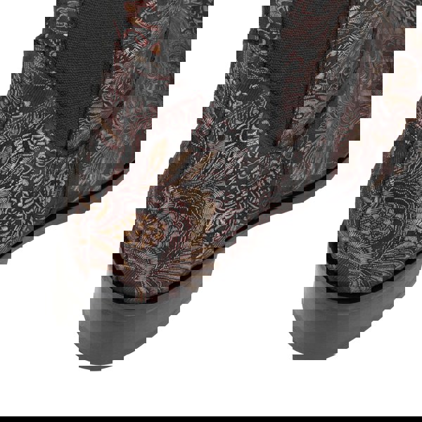 Embassy London Rubix - Black & Burgundy - Women's full length zip long boot