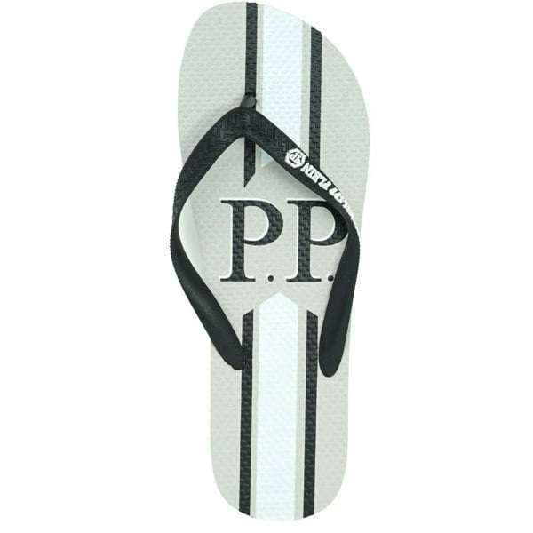 Philipp Plein Pp Logo Flip Flops - Grey