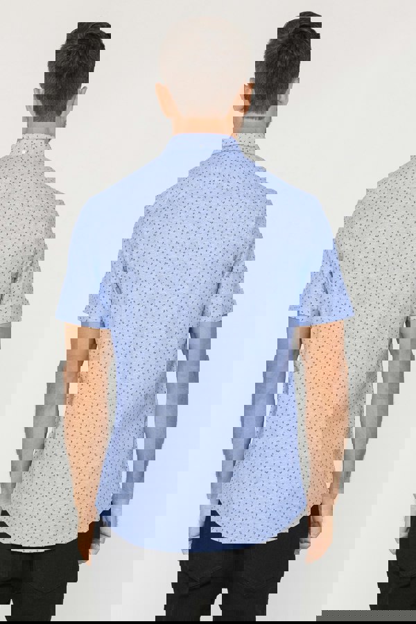 ENORSIA Printed Short Sleeve Shirt with Polka Dots and Comfortable Fit