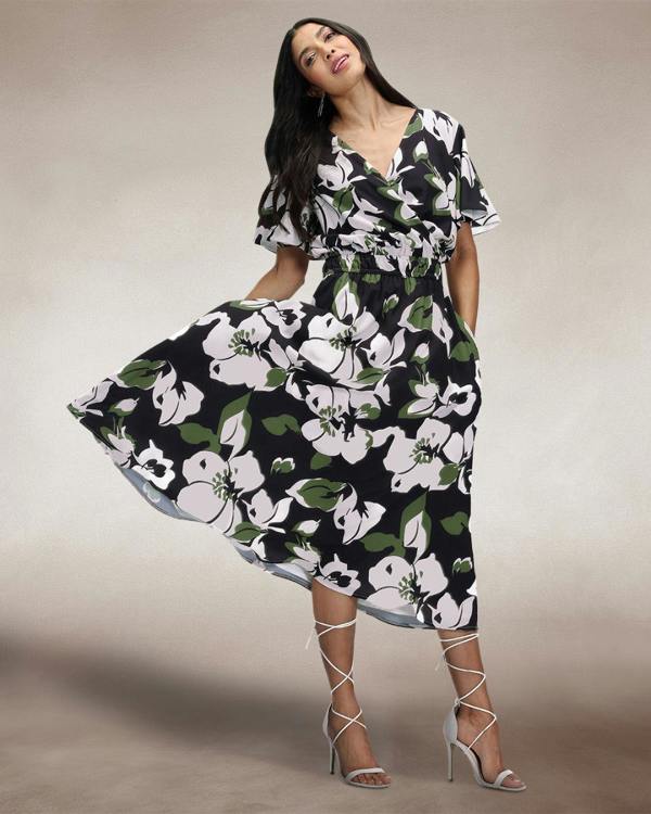 HotSquash Chiffon Midi Dress