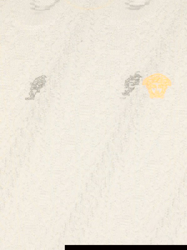 Versace Kids Cable Knit Jumper in Ivory