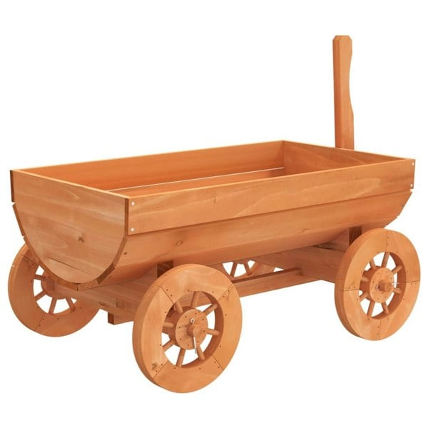 Berkfield Decorative Wagon 70x43x54 cm Solid Wood Fir