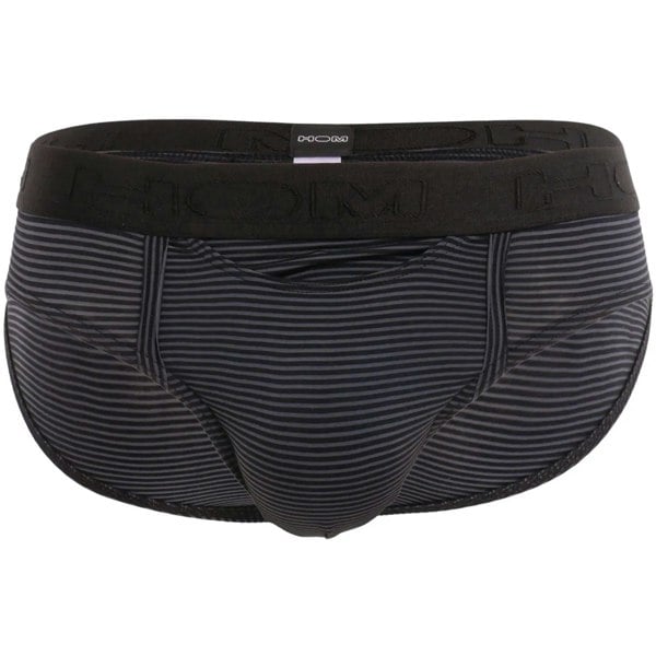 Hom Simon Stripe Modal Stretch Mini HO1 Brief, Black