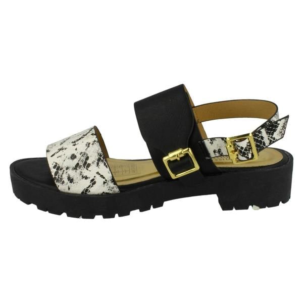 Savannah Ladies Savannah Buckle Strap Retro Sandals