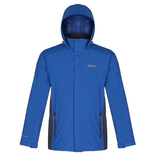 Regatta Great Outdoors Mens Outdoor Classic Matt Hooded Waterproof Jacket - Oxford Blue/Iron