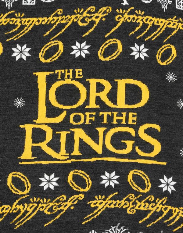 Lord Of The Rings Mens Black Christmas Jumper