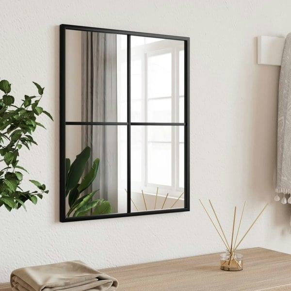 Berkfield Wall Mirror Black 40x50 cm Rectangle Iron