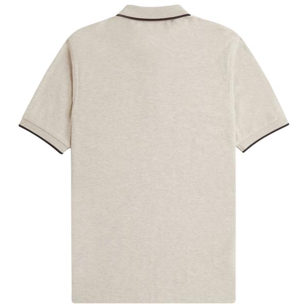 Fred Perry Crepe Pique Zip Neck Polo Shirt