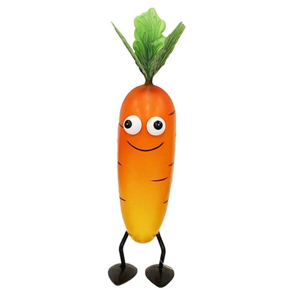 EDH Door Hardware Metal Carrot Veggie Patch Pal – 25.5 x 8.5 x 6.5 CM | Fun & Whimsical Metal Garden Ornament |  Outdoor Carrot Decor