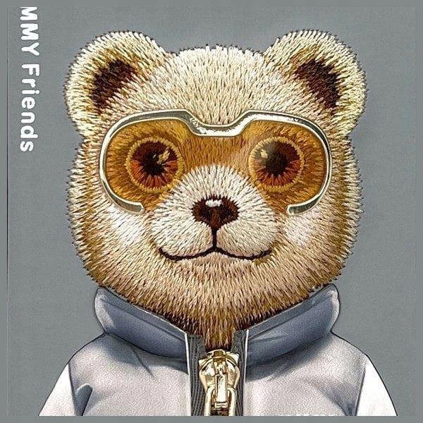 Nimmy Friends Cool & Cute 2.0 Bear Case for iPhone 16 Pro 6.3" Grey - N-KM-iP16-Pro-011