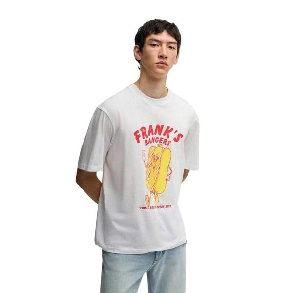 Hugo Mens Genie Crew Neck Regular T-Shirt - White - 