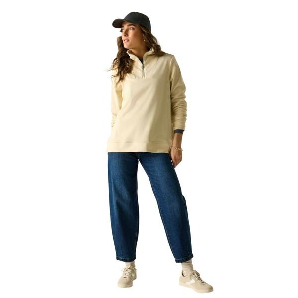 Regatta Womens/Ladies Demmi Quarter Zip Fleece Top - Light Vanilla - 