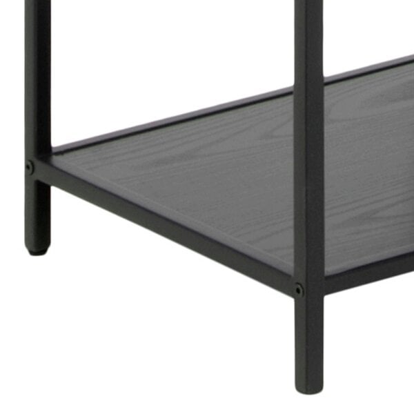 Wyld Haus El Paso Tall Black Metal Bookcase 5 Shelves