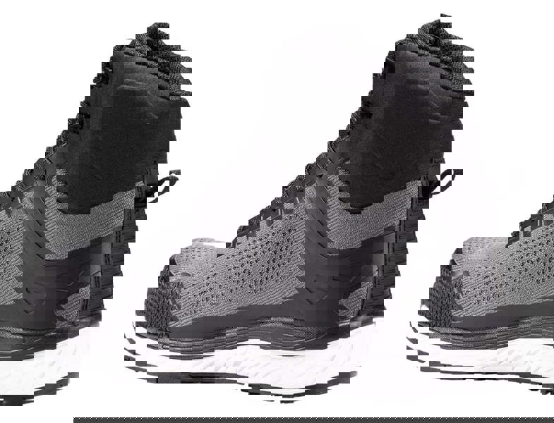 TOWORKFOR Super Set Mens/Womens Composite S1P Safety Boots, black and gray safety boots with sturdy construction and non-slip sole.