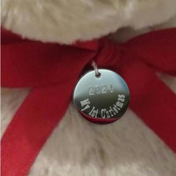 Aye Do Gifts My 1st Christmas Teddy Bear & Engraved Charm