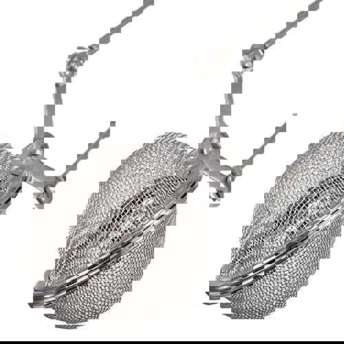 KAV 3 Pack Stainless Steel Tea Strainer 2x Mesh Snap Ball Shaped Infuser Squeezer with Handle for Loose Leaf Tea Coffee, Beans & Mulling Spices,Silver