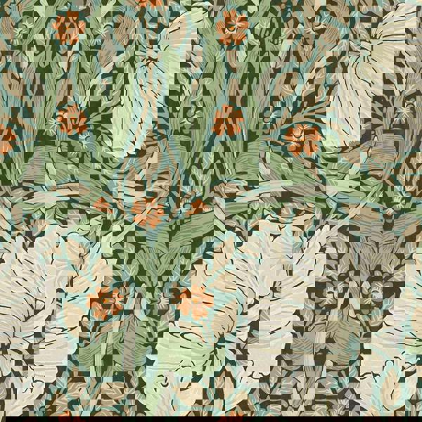 William Morris At Home Pimpernel Wallpaper | Green