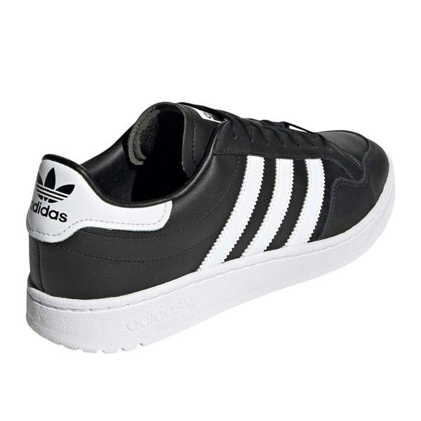 Adidas Mens Team Leather Flat Court Trainers - Core Black - 
