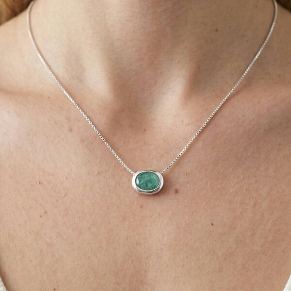 Uchi & Soto Enso Amazonite and 925 Sterling Silver Necklace