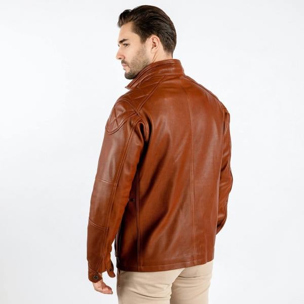 The Expedition Leather Utility Jacket - Premium Men's Patterned Shirt by Claudio Lugli | Bold Design, Tailored Fit, Best Printed Shirts