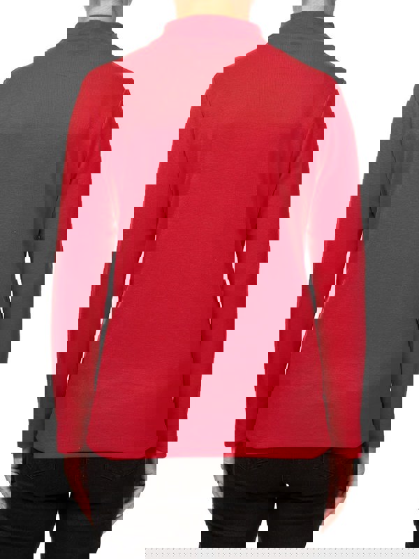 PennyPlain Red High Neck Top