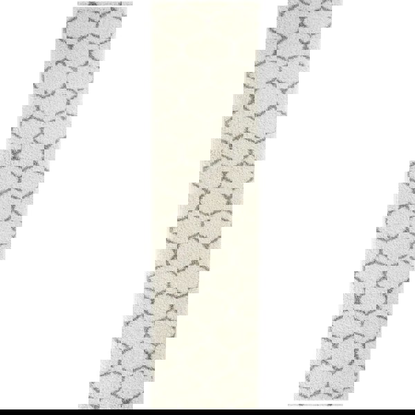 Trellis Design Thick Shaggy Area Rugs Ivory