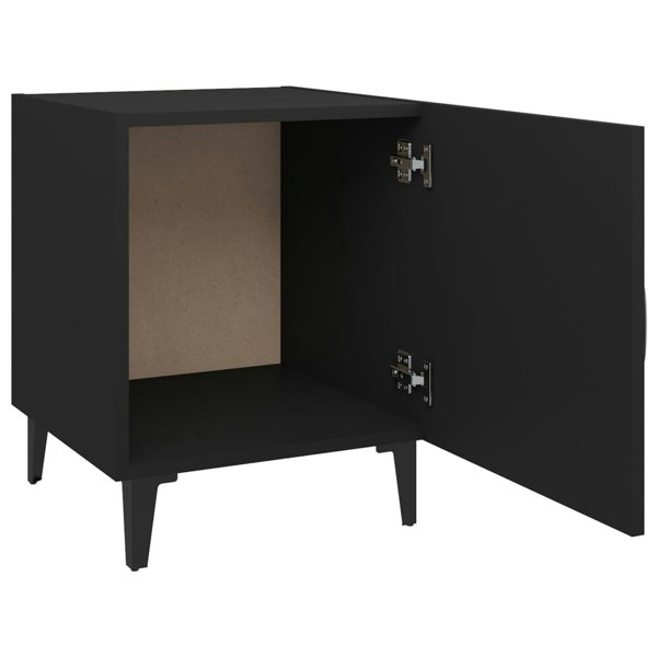 Berkfield Bedside Cabinets 2 pcs Black Engineered Wood