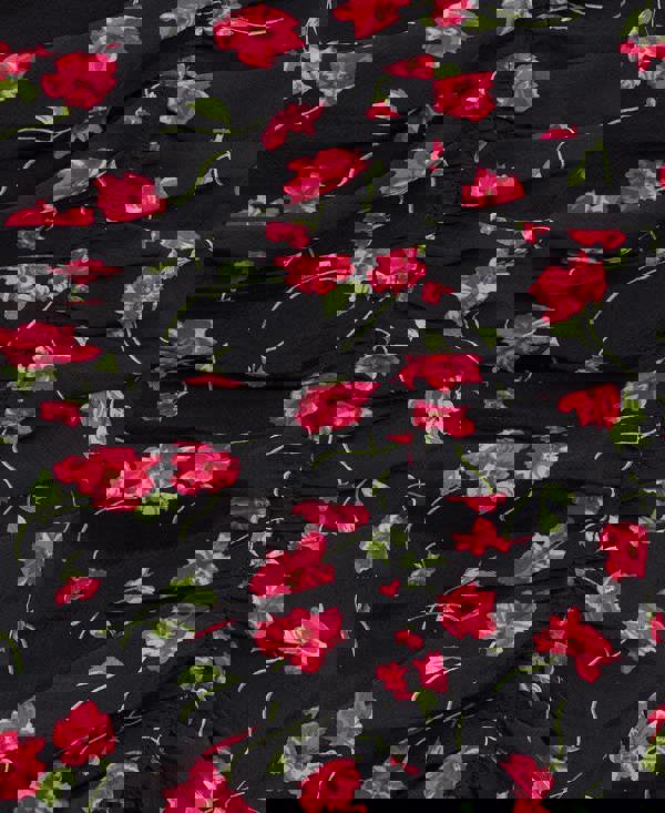 GATHERED MIDI SKIRT PINK FLORAL Detail