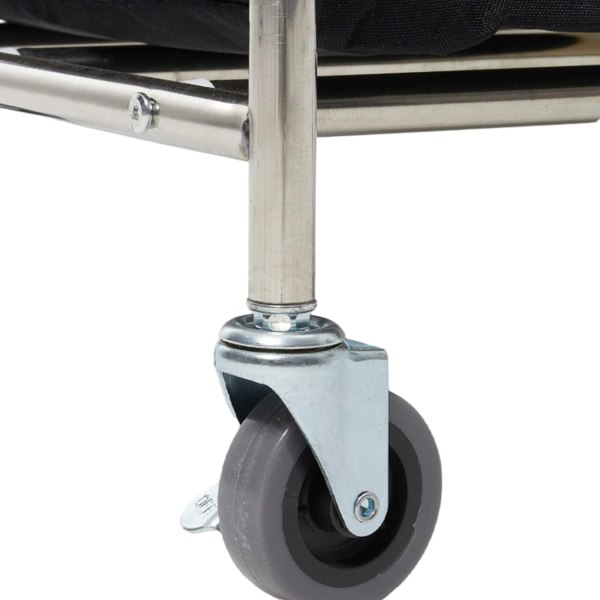 Living and Home 240L 3-Section Laundry Basket Detachable Metal Frames with Wheels
