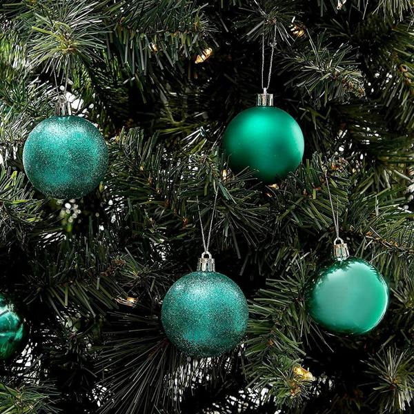 Shatterproof Emerald Green Christmas Baubles, 5cm Pack Sizes in 12 or 24 Pieces for Tree Decorations image 3