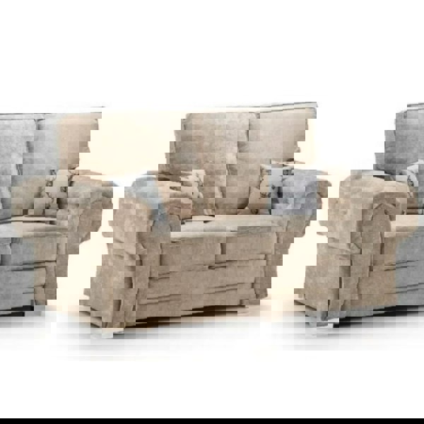 Furnishings For Less Milan Chesterfield Fabric 2 Seater Sofa - Full Back