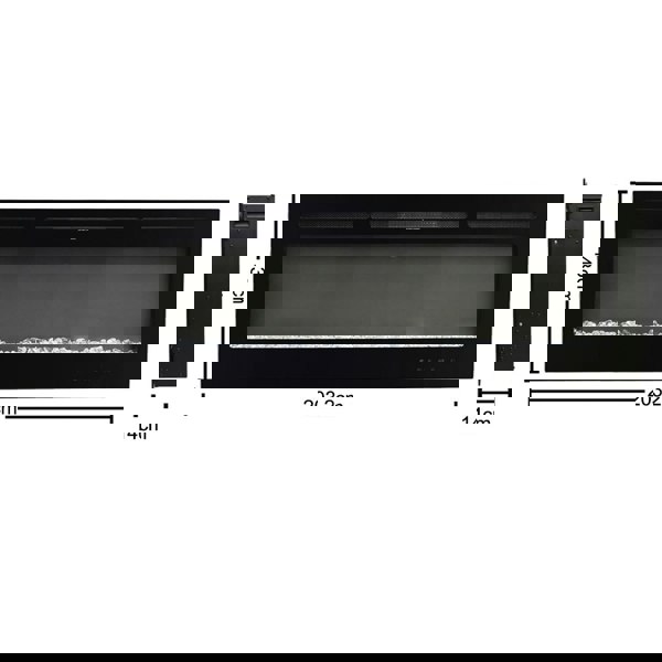 70inch Inset Electric Fireplace 80inch Large Built-In Fire 100inch Modern Heater Electric Fireplaces Living and Home 80 inch: L 203.2 x W 14 x H 43 cm