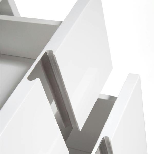 Angel Cerdá Chiffonier White Wood and Chrome-plated Steel 7018