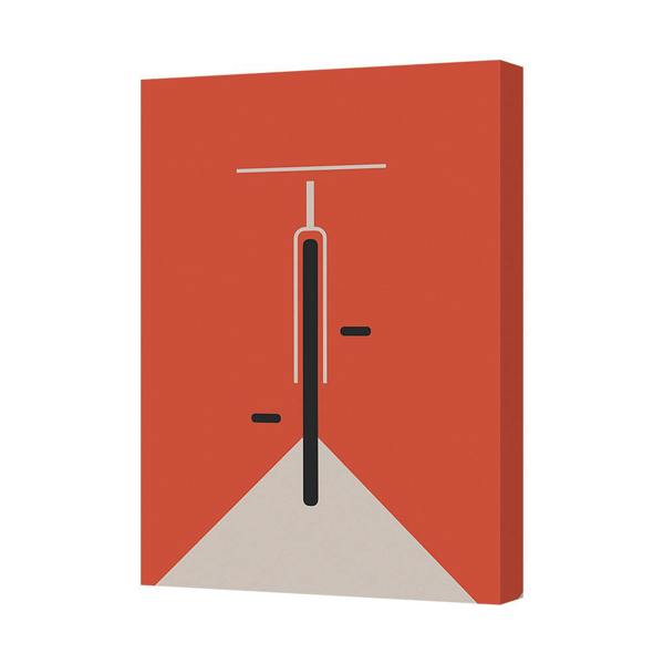 Benjamin Tate Design Orange Abstract Rocket Canvas Art Print Modern Wall Decor 7629