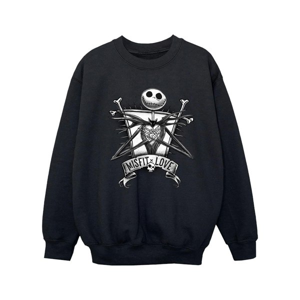 Disney Girls The Nightmare Before Christmas Misfits Love Sweatshirt - Black