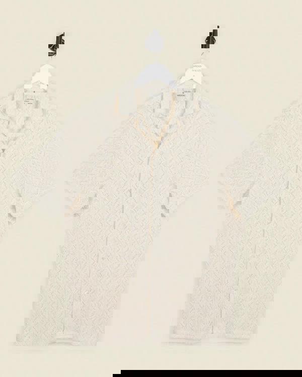 Larsson & Co Tait - Diamond Crochet Short Sleeve Shirt