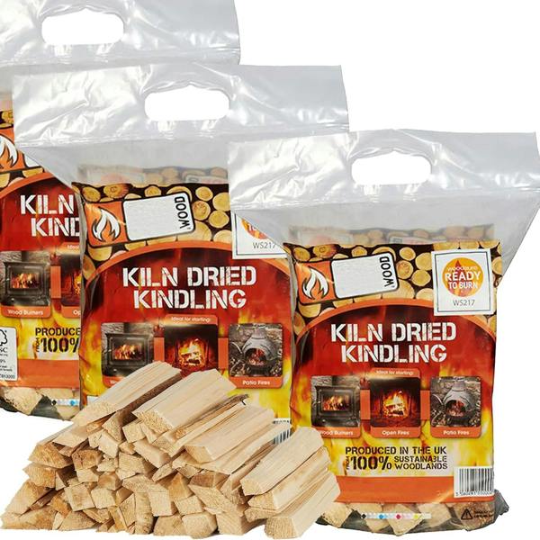 3 Bags Firewood Logs Kiln Dried Ready To Burn Easy To Light Logs