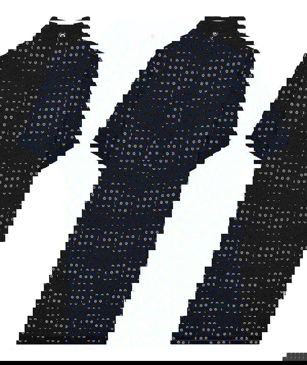 Lambretta Mens Smart Casual Retro All Over Print SKA Polo Shirt