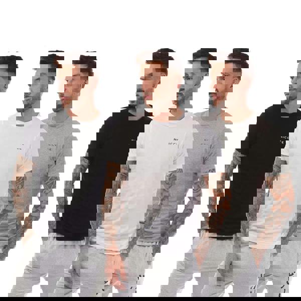 Nicce Mens Sully T-Shirt (Pack of 3) - Black/Grey/White