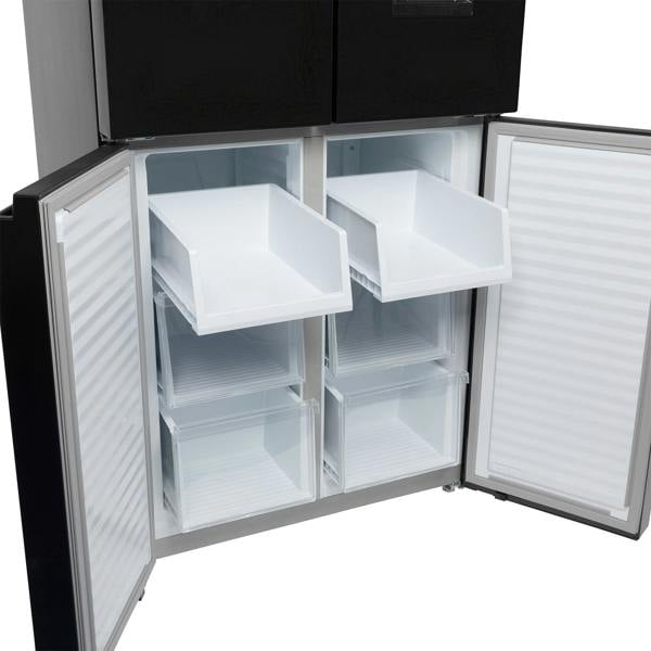 Willow 415L American Style Fridge Freezer WSBES4MDB - Black