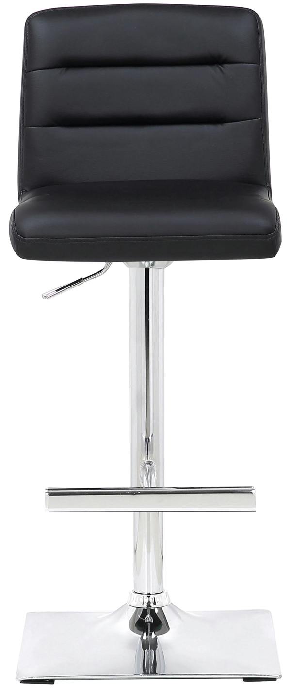 Lamboro Luscious Single Kitchen Bar Stool, Chrome Footrest, Height Adjustable Swivel Gas Lift, Breakfast Bar & Home Barstool, Black